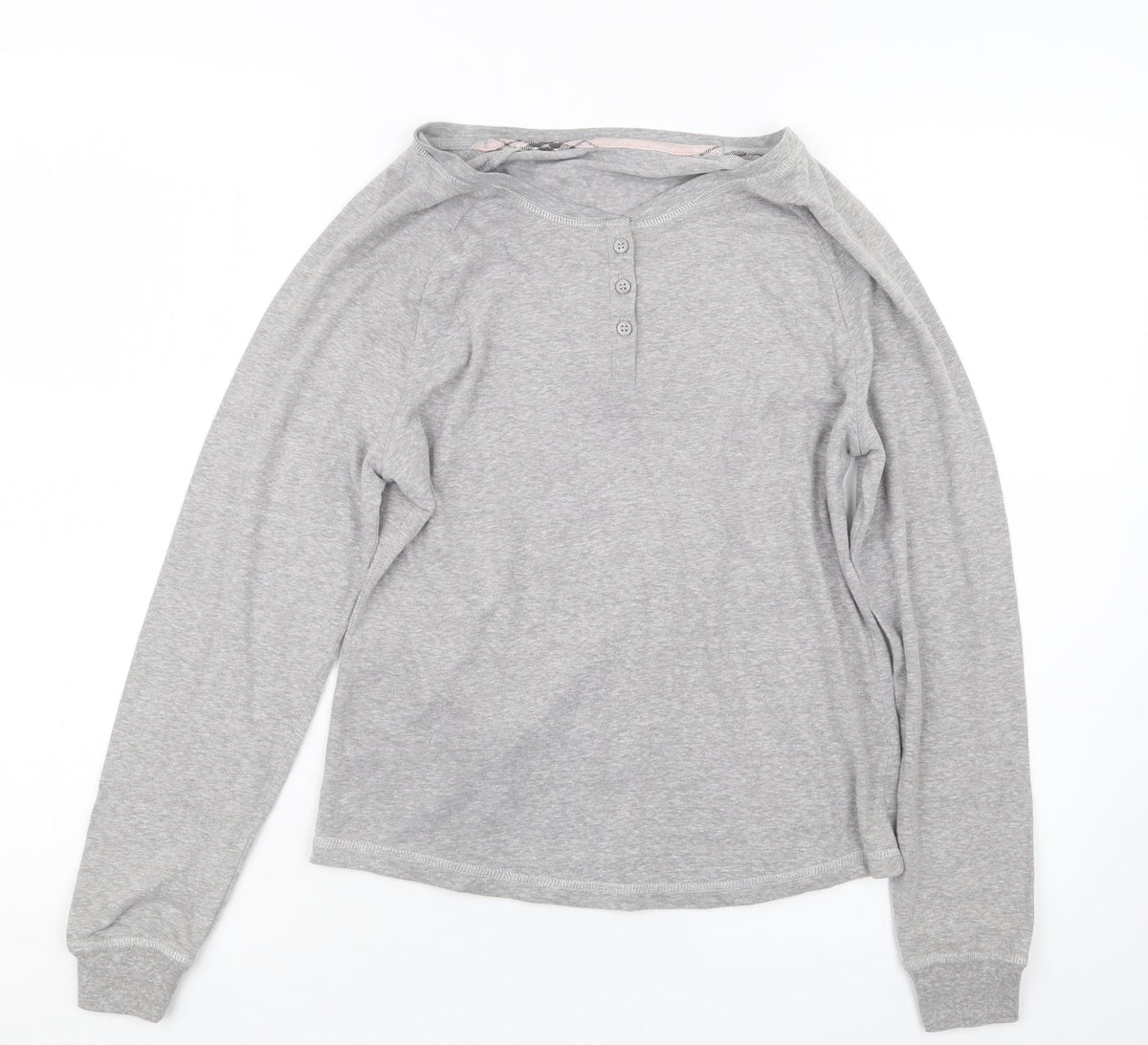 Additional front view of George women’s grey geometric top pyjama top, size UK 8