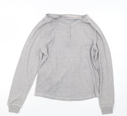 Additional front view of George women’s grey geometric top pyjama top, size UK 8