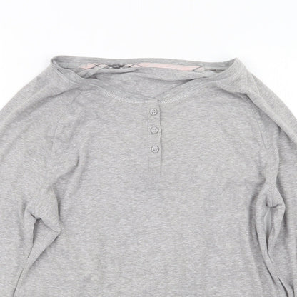 Close-up detail of George women’s grey geometric top pyjama top, size UK 8