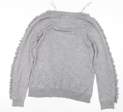 Womens UK Size 12 Papaya Grey Pullover Jumper