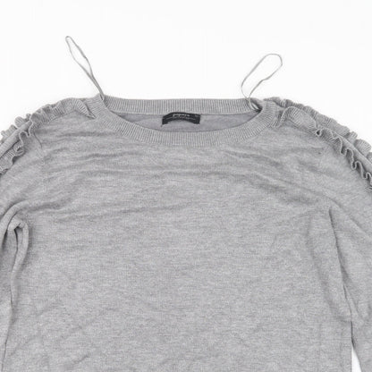 Womens UK Size 12 Papaya Grey Pullover Jumper