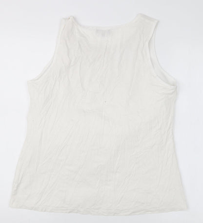 Mia Moda Womens White   Basic Blouse Size 10