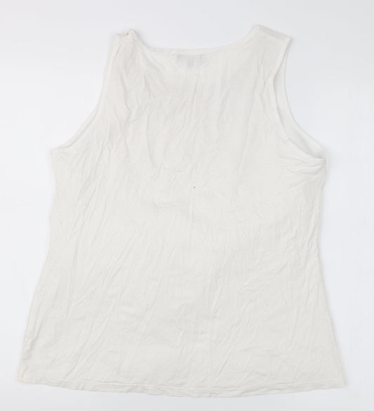 Mia Moda Womens White   Basic Blouse Size 10