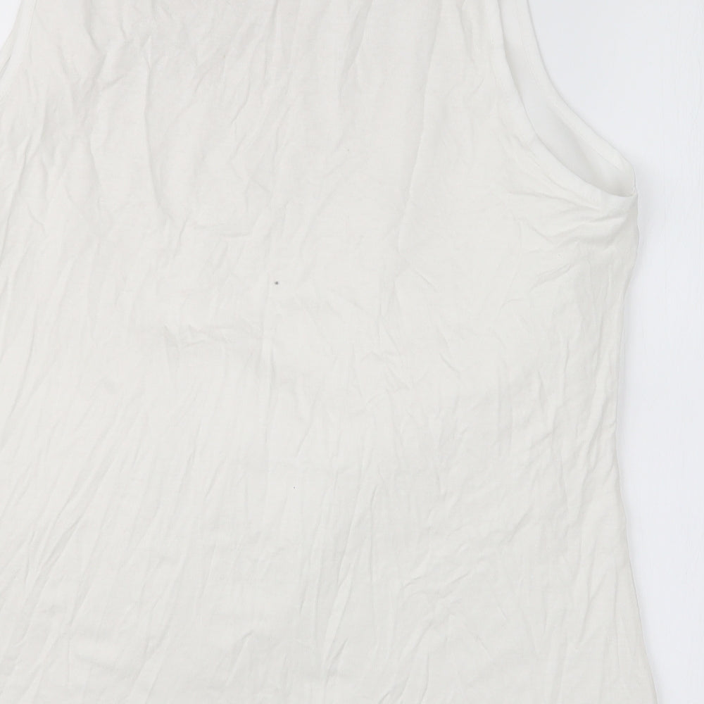 Mia Moda Womens White   Basic Blouse Size 10