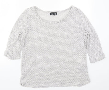 New Look Womens Grey  Knit Pullover Jumper Size 16