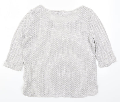 New Look Womens Grey  Knit Pullover Jumper Size 16