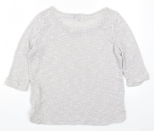 New Look Womens Grey  Knit Pullover Jumper Size 16