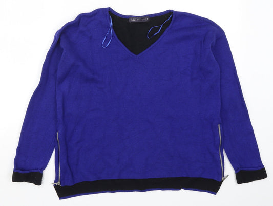 Womens UK Size 10 Marks and Spencer Blue Pullover Jumper
