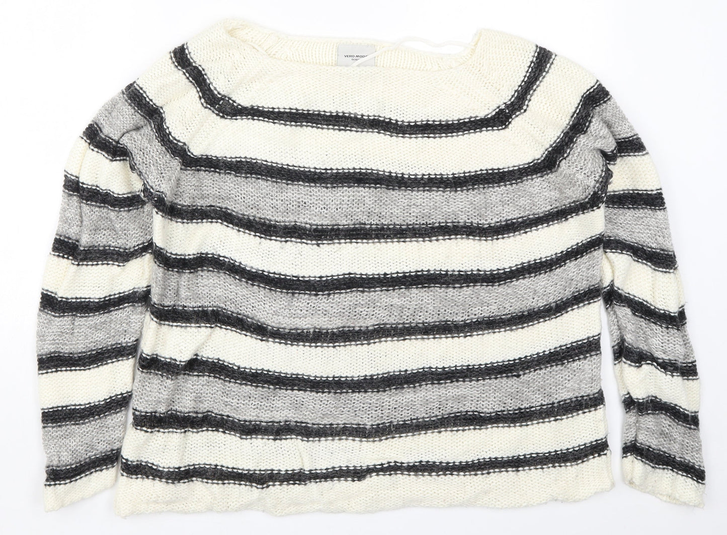 Womens UK Size L VERO MODA Grey Pullover Jumper