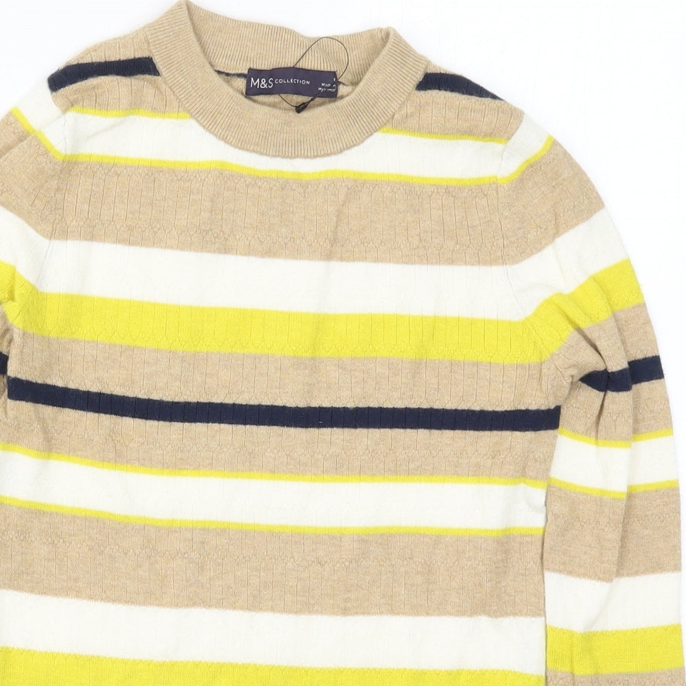 Womens UK Size 8 Marks and Spencer Beige Pullover Jumper