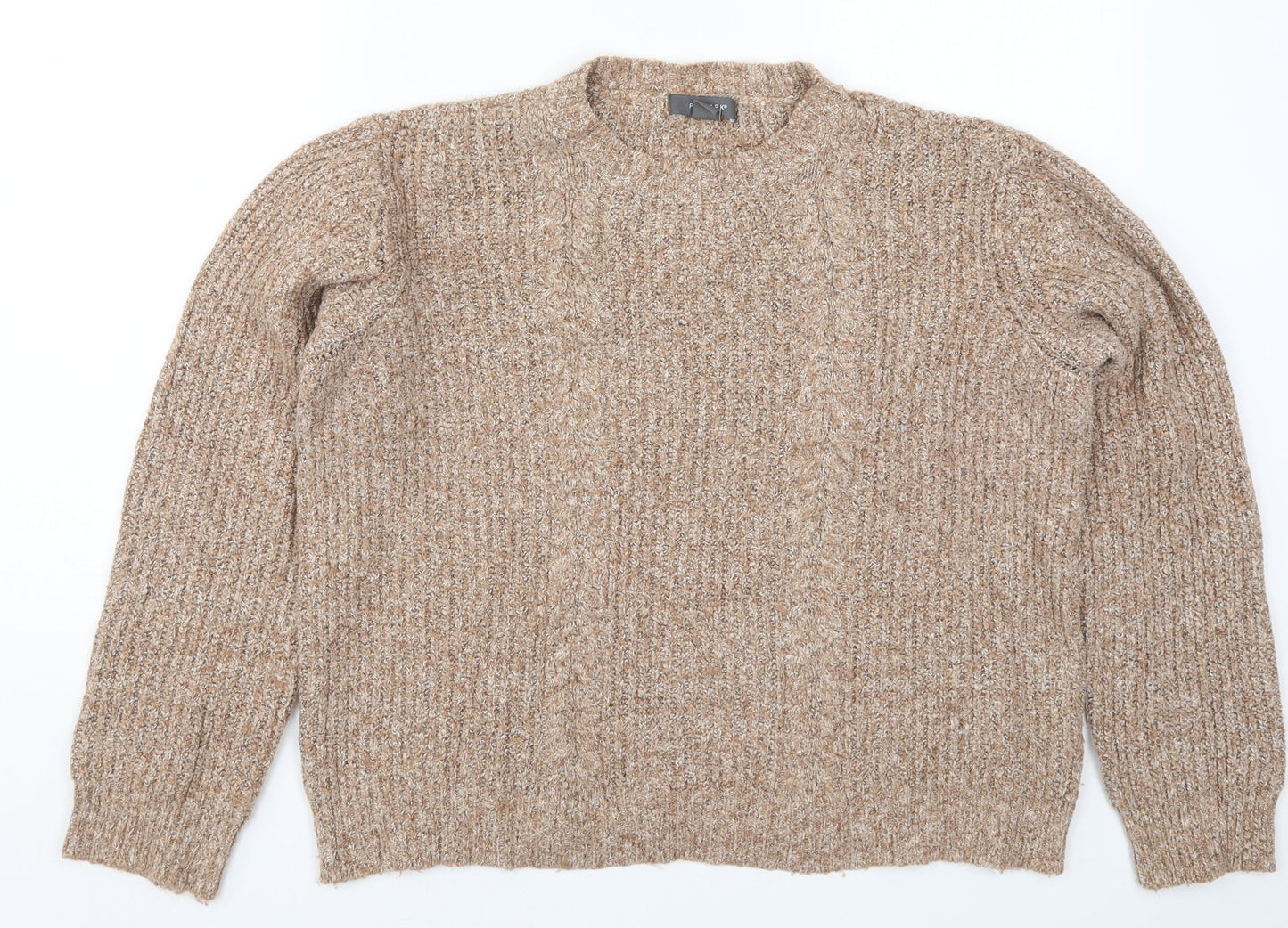 Primark Womens Beige  Knit Pullover Jumper Size 14