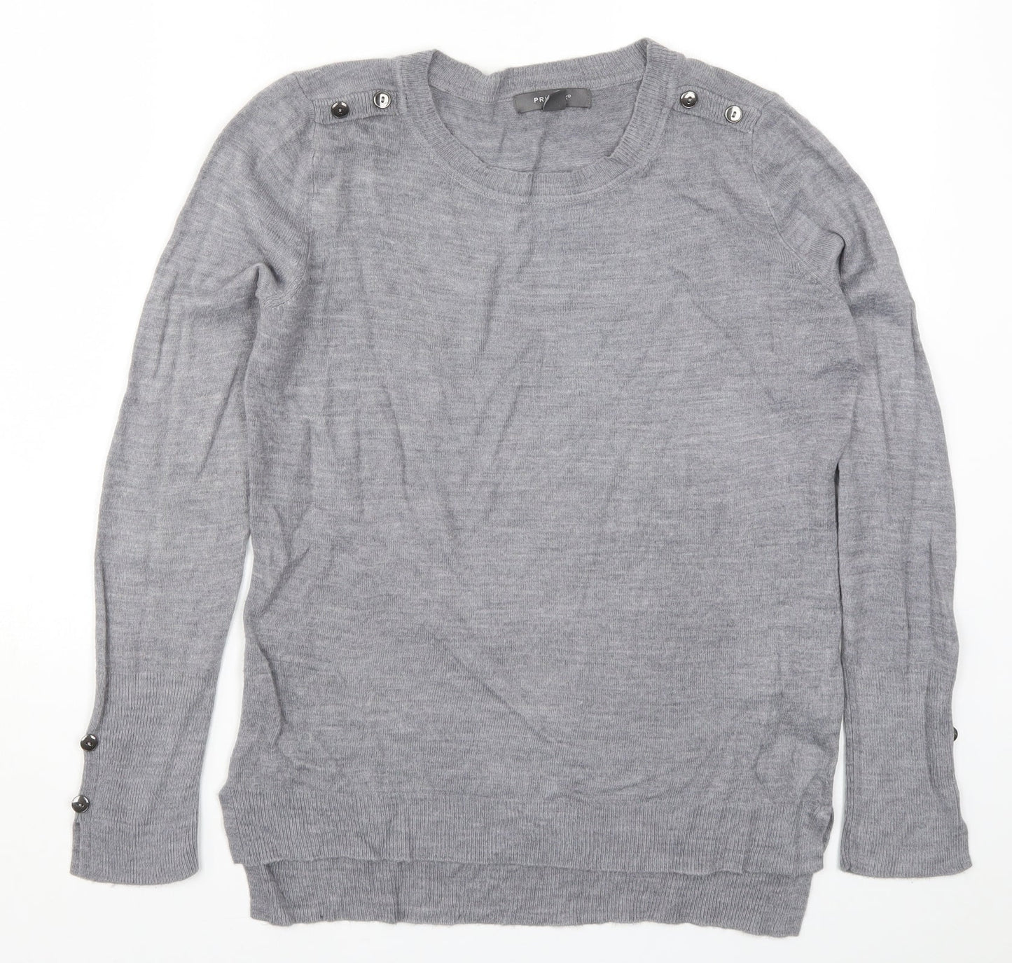 Primark Womens Grey  Knit Pullover Jumper Size 6