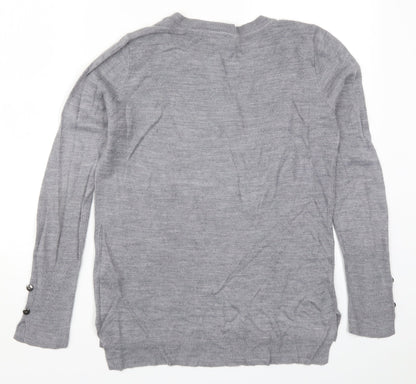Primark Womens Grey  Knit Pullover Jumper Size 6