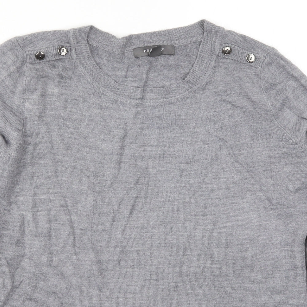 Primark Womens Grey  Knit Pullover Jumper Size 6