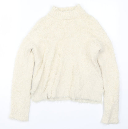 Womens UK Size XS Sparkle & Fade Beige Pullover Jumper