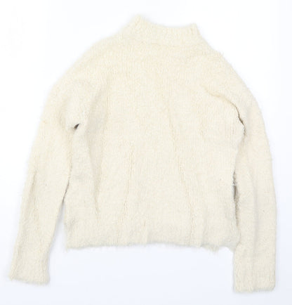 Womens UK Size XS Sparkle & Fade Beige Pullover Jumper