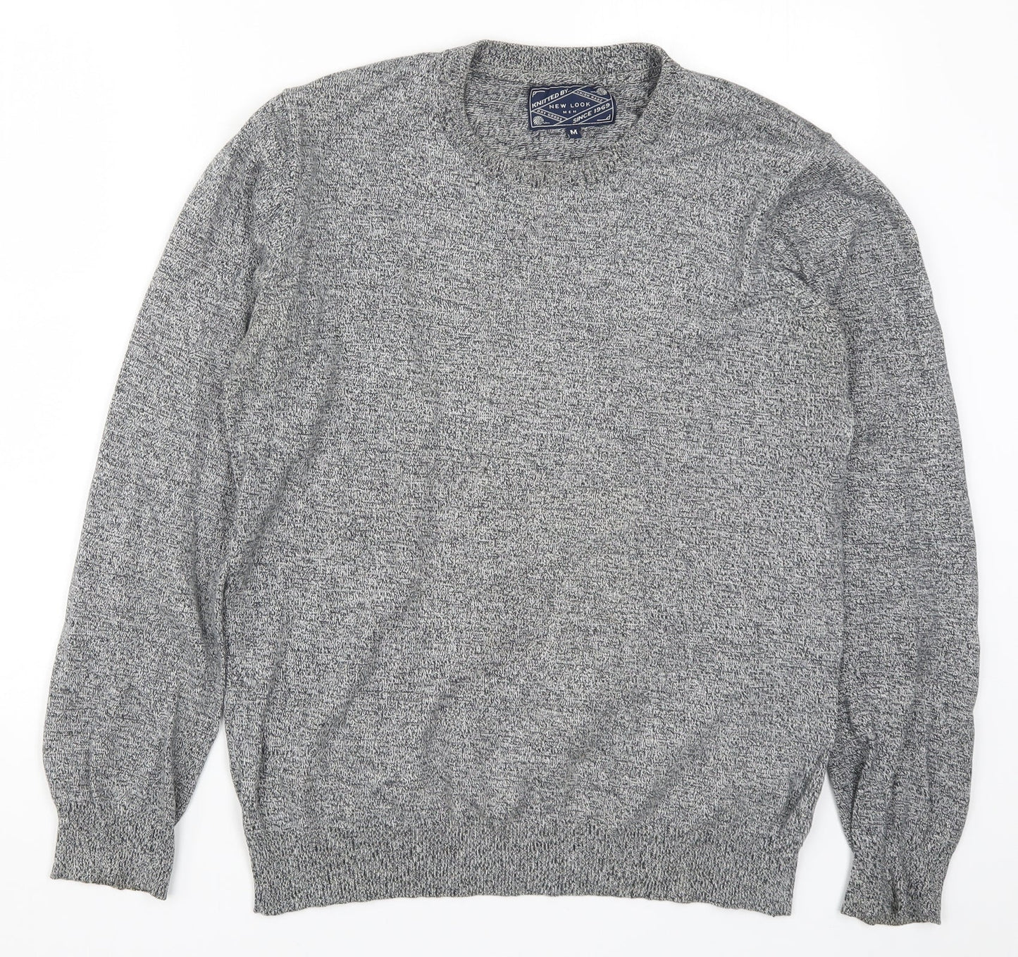 New Look Mens Grey  Knit Pullover Jumper Size M