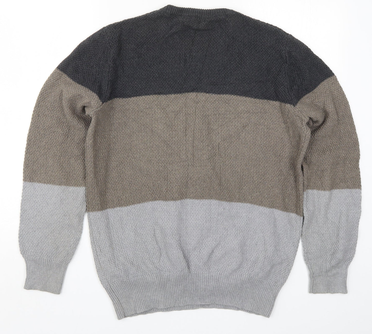 Gap Mens Grey Striped Knit Pullover Jumper Size M  - Brown