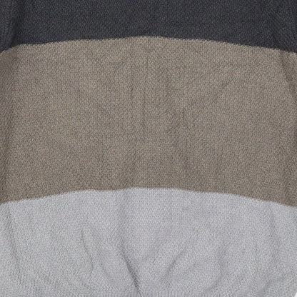 Gap Mens Grey Striped Knit Pullover Jumper Size M  - Brown