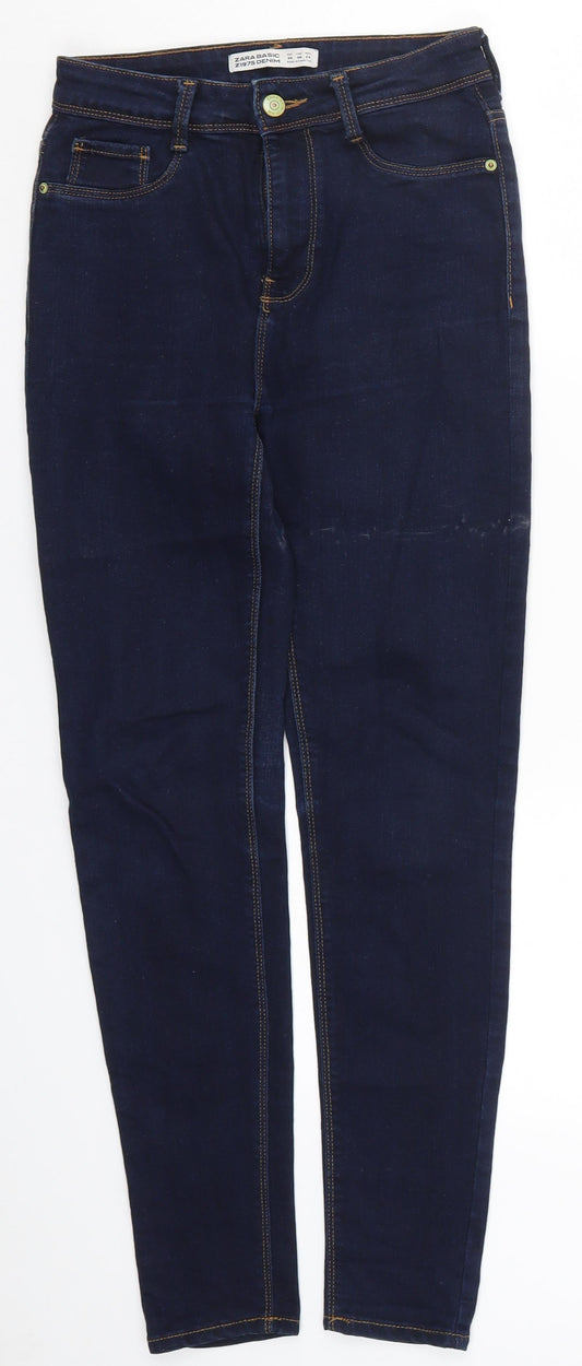 Zara Womens Blue  Denim Skinny Jeans Size 8 L27 in