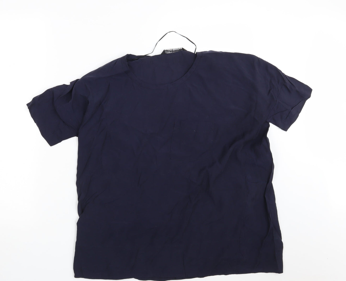 Womens UK Size S Zara Blue Basic Blouse