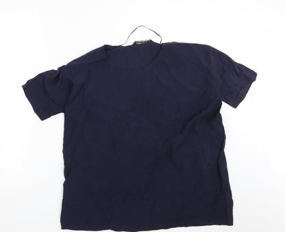 Womens UK Size S Zara Blue Basic Blouse