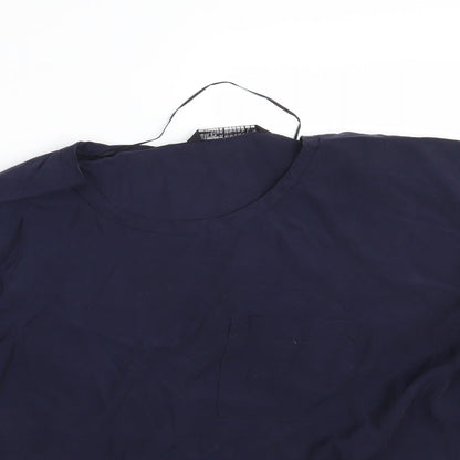 Womens UK Size S Zara Blue Basic Blouse