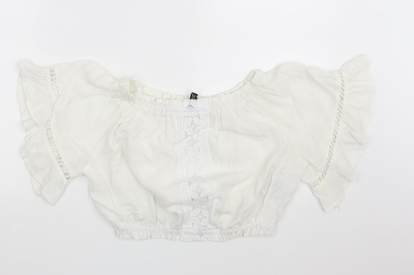 Womens UK Size 10 Divided Ivory Basic Blouse