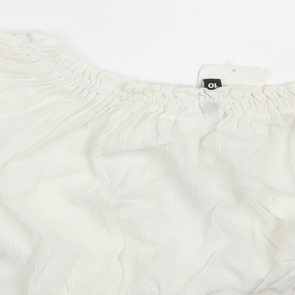 Womens UK Size 10 Divided Ivory Basic Blouse