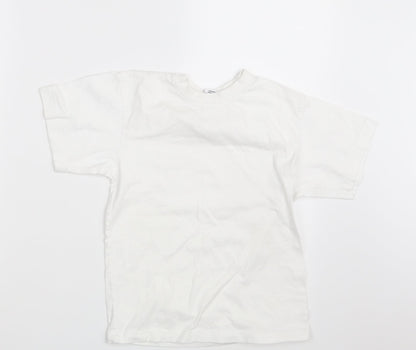 Additional front view of Banner boys’ white basic t-shirt, size 9-10, years
