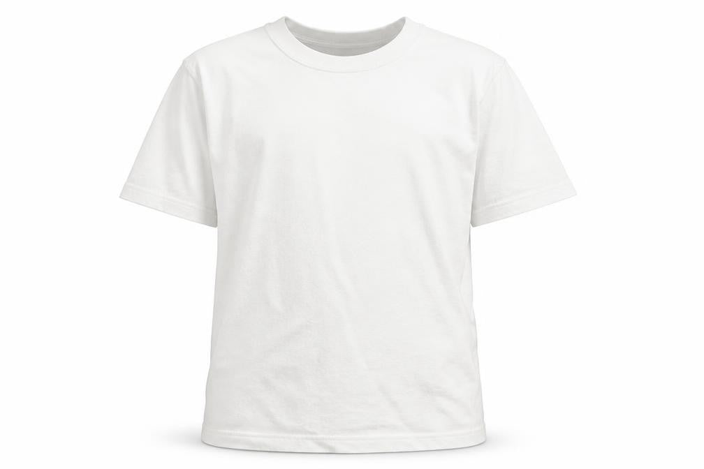 Front view of Banner boys’ white basic t-shirt, size 9-10, years