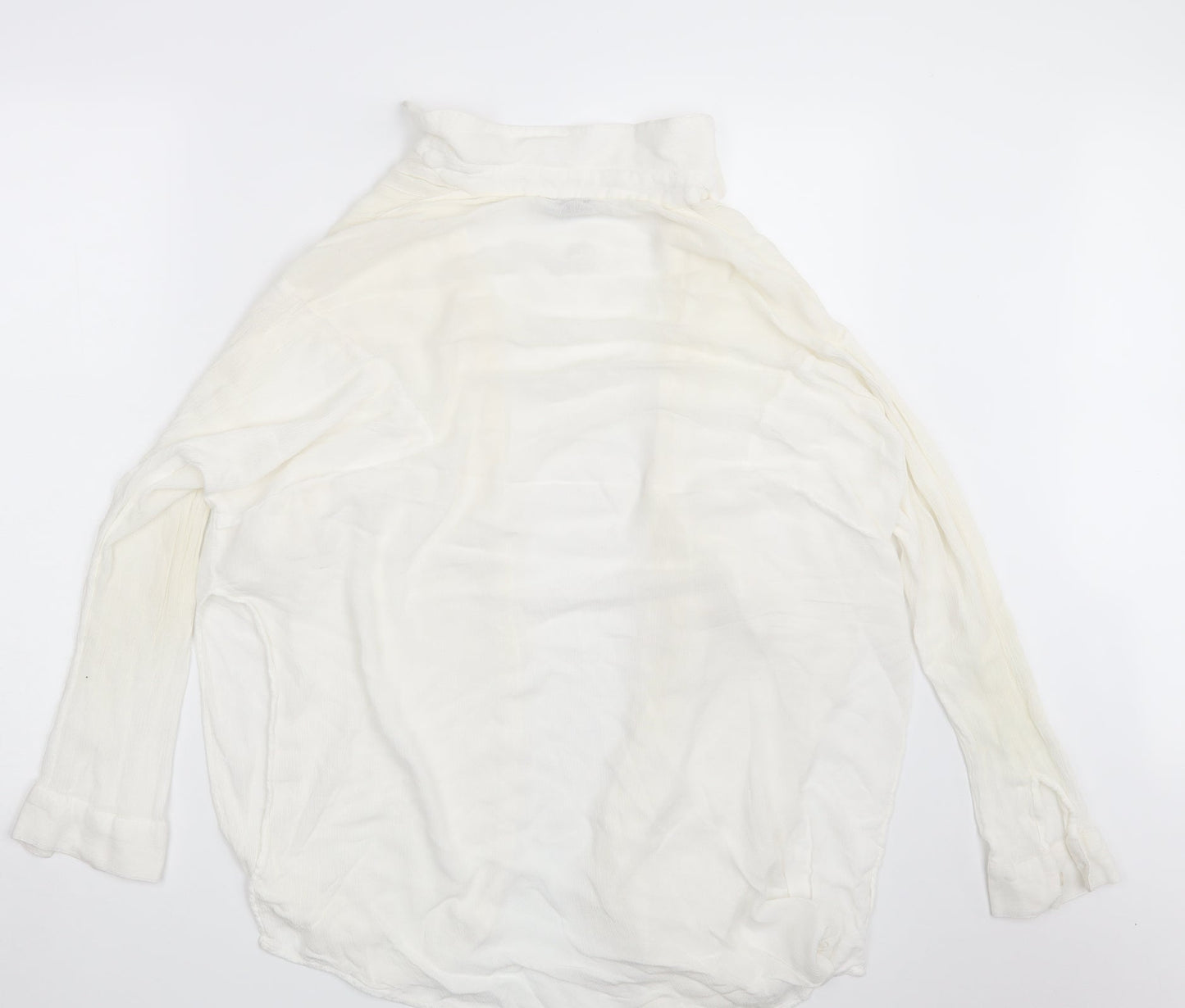 Akasa Womens Ivory   Basic Button-Up Size 10