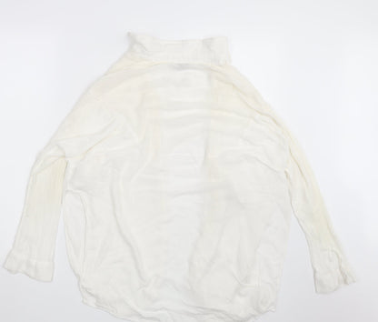 Akasa Womens Ivory   Basic Button-Up Size 10