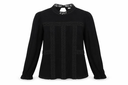 Womens UK Size 8 H&M Black Basic Blouse