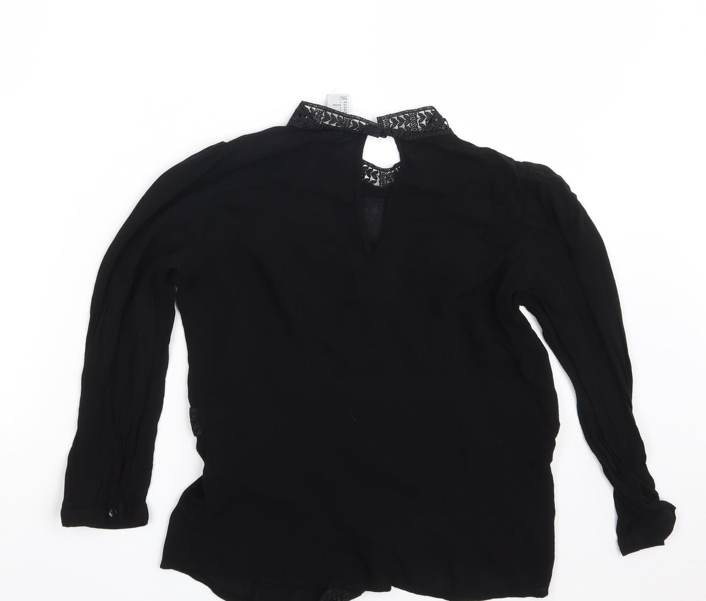 Womens UK Size 8 H&M Black Basic Blouse