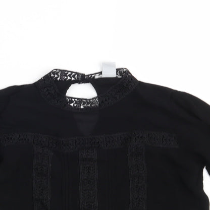 Womens UK Size 8 H&M Black Basic Blouse