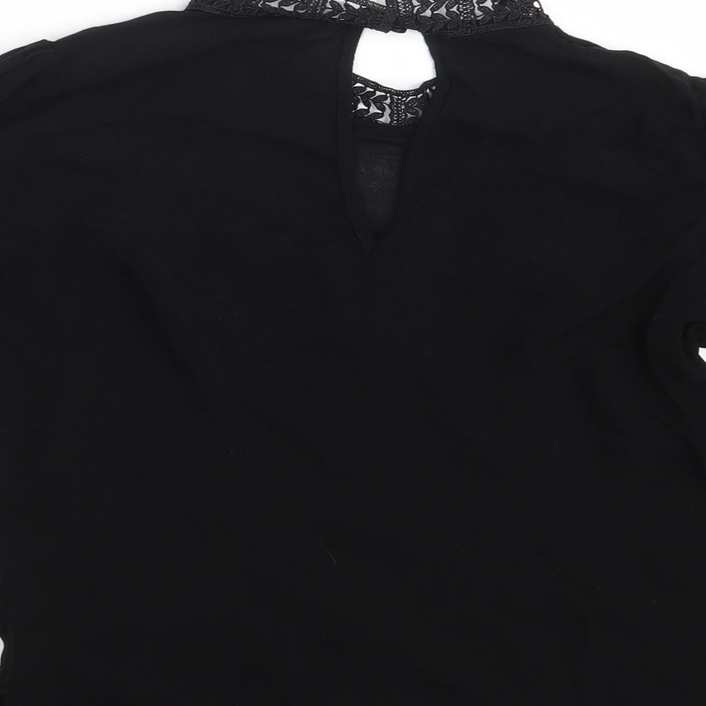 Womens UK Size 8 H&M Black Basic Blouse