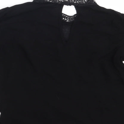 Womens UK Size 8 H&M Black Basic Blouse
