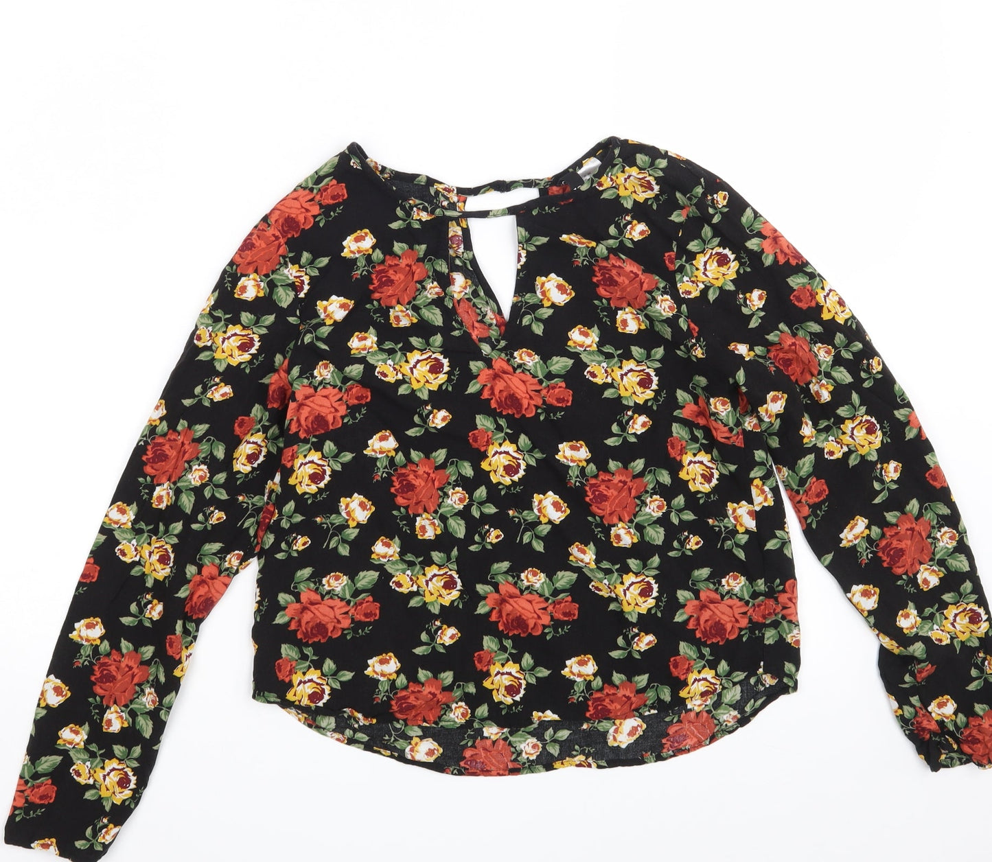 Womens UK Size 10 H&M Black Basic Blouse