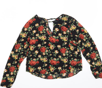 Womens UK Size 10 H&M Black Basic Blouse