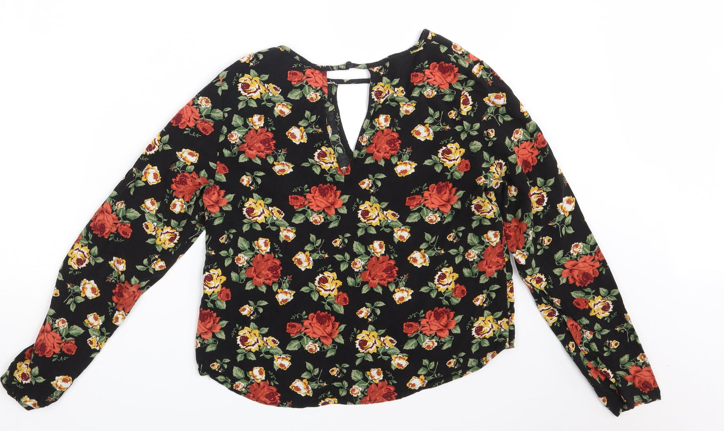 Womens UK Size 10 H&M Black Basic Blouse