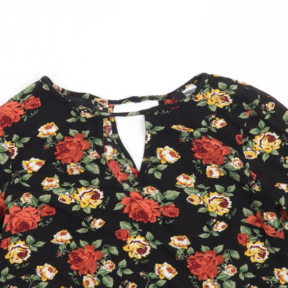 Womens UK Size 10 H&M Black Basic Blouse