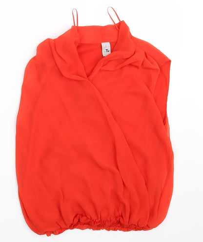 Womens UK Size 12 TU Red Basic Blouse