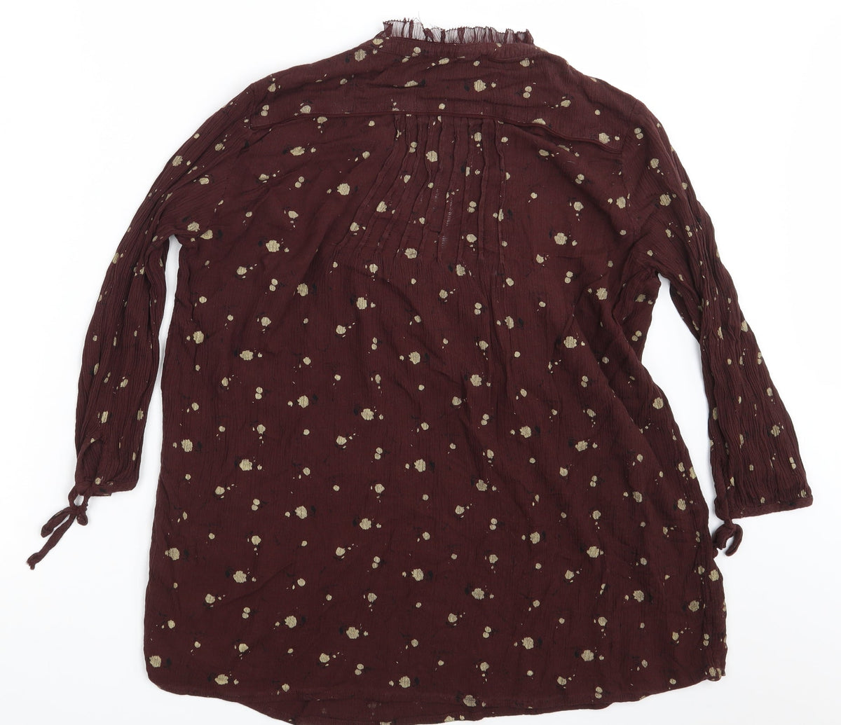 Back view of FatFace women’s brown floral basic blouse one size