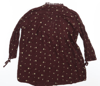 Back view of FatFace women’s brown floral basic blouse one size