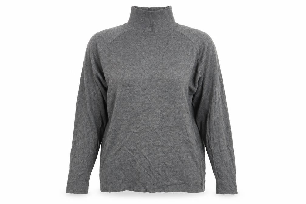 Front view of Zara women’s grey pullover sweatshirt, size M