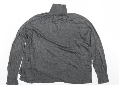 Back view of Zara women’s grey pullover sweatshirt, size M