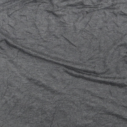 Brand and care label for Zara women’s grey pullover sweatshirt, size M