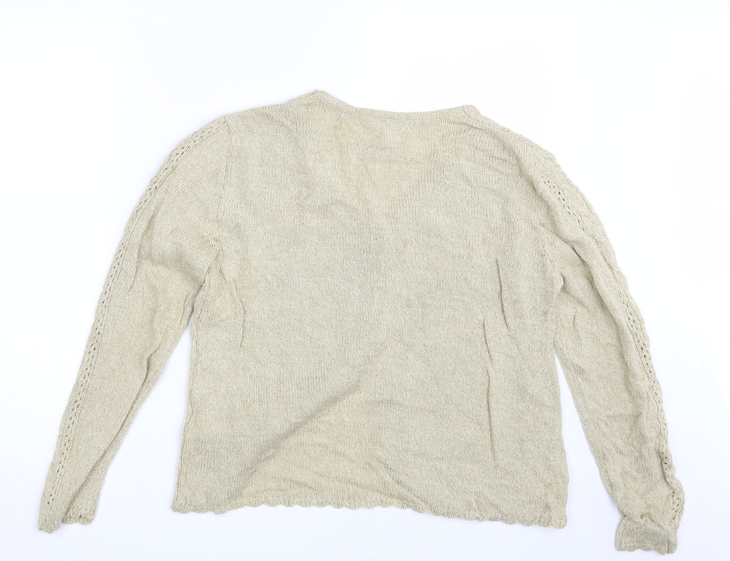 Vilona Moda Womens Beige   Cardigan Jumper Size 16