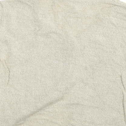 Vilona Moda Womens Beige   Cardigan Jumper Size 16